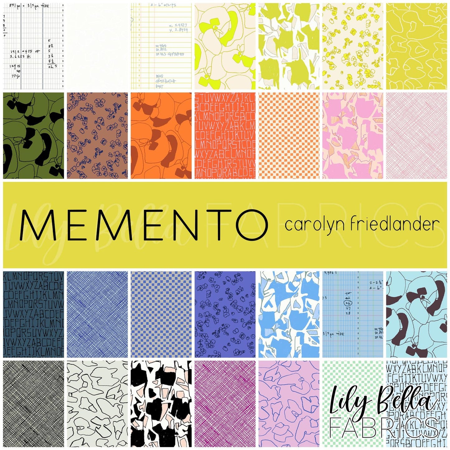 2.5" Mini Charm Pack of Memento by Carolyn Friedlander for Ruby Star Society