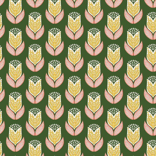 JADE Tulips, Honey Garden by Juliana Tipton, Cloud9 Organic Cotton