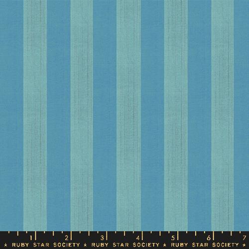 TURQUOISE, Clothesline Stripe, Ooh Lucky Lucky Warp & Weft  by Alexia Marcelle Abegg, Ruby Star Society