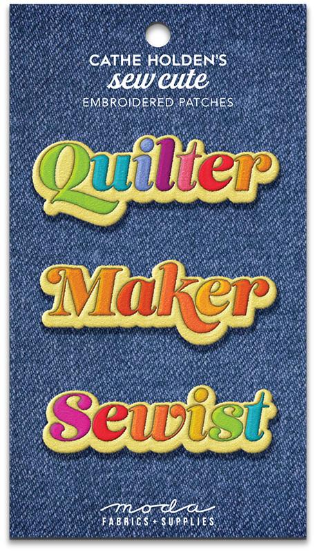 Sewist Words Iron on Embroidered Patch Cathe Holden's Sew Cute