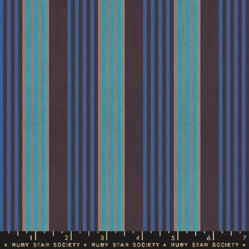 SOFT BLACK, RIBBON Stripe, Ooh Lucky Lucky Warp & Weft  by Alexia Marcelle Abegg, Ruby Star Society