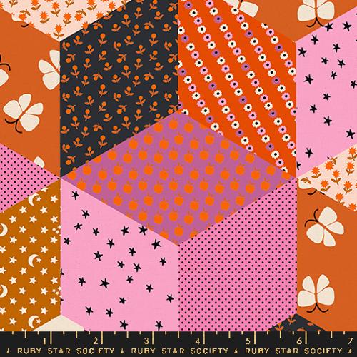 HELIOTROPE CANVAS, Tumbling Blocks, Ooh Lucky Lucky  by Alexia Marcelle Abegg, Ruby Star Society