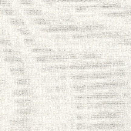 VINTAGE WHITE Metallic Essex Linen/Cotton Blend by Robert Kaufman