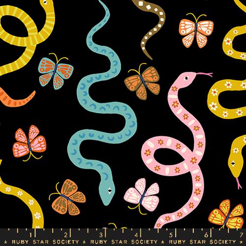 BLACK, Garden Snake, Ooh Lucky Lucky  by Alexia Marcelle Abegg, Ruby Star Society