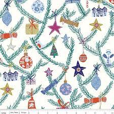 WHITE Tree of Delight from Season's Greeting by Liberty Fabrics