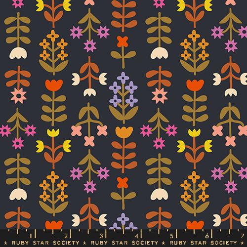 SOFT BLACK Meadow from Favorite Flowers, A Collaborative Collection for Ruby Star Society