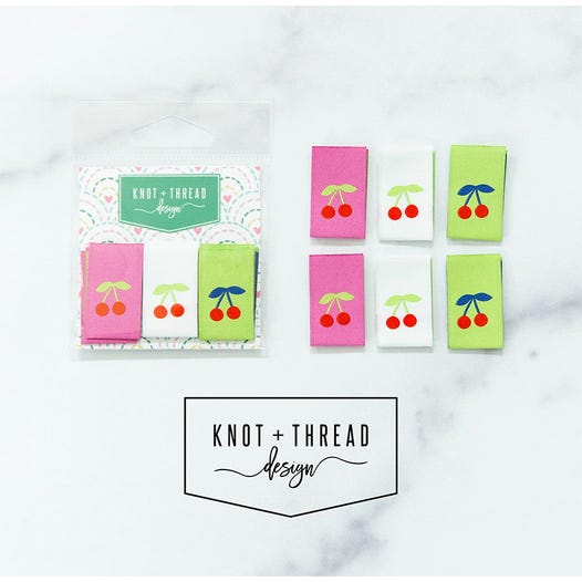 Cherry Woven Label from Knot + Thread Design