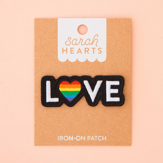 Love Pride Iron-on Patch from Sarah Hearts