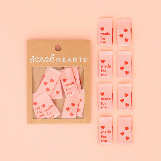 Made for Me Heart Woven Labels from Sarah Hearts
