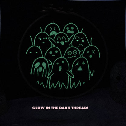 Ghosties Halloween Glow in the Dark Embroidery Kit from Pixels & Purls