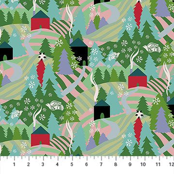 MORNING Flurry, Cozy Christmas by Anna Maria for Northcott Fabrics
