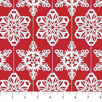 RED HOT Paperflakes, Cozy Christmas by Anna Maria for Northcott Fabrics