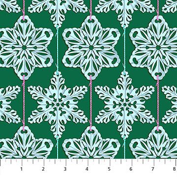 MINT Paperflakes, Cozy Christmas by Anna Maria for Northcott Fabrics