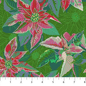 HOUSEWARMING Poinsettia, Cozy Christmas by Anna Maria for Northcott Fabrics