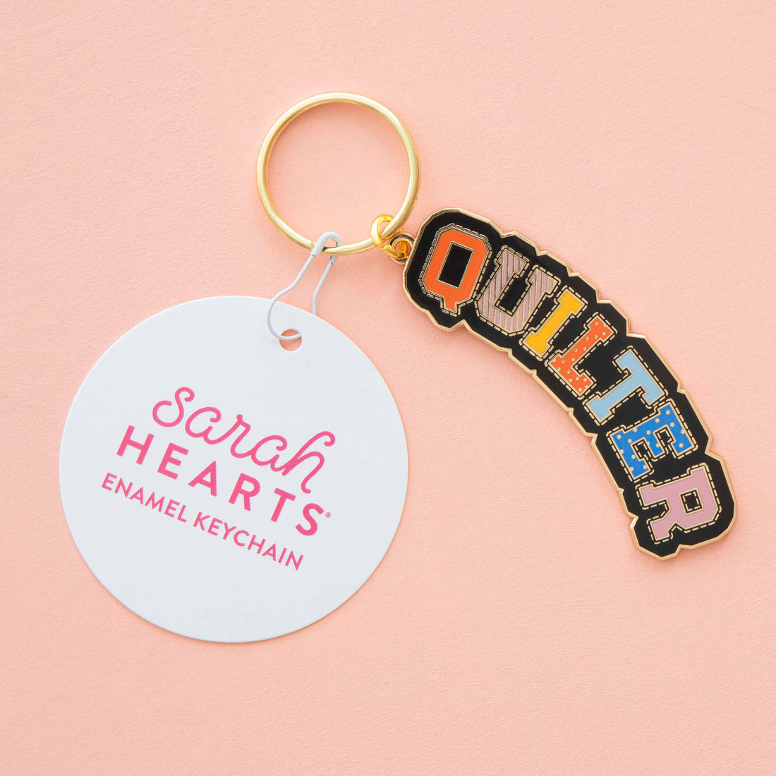 Quilter Enamel Keychain by Sarah Hearts