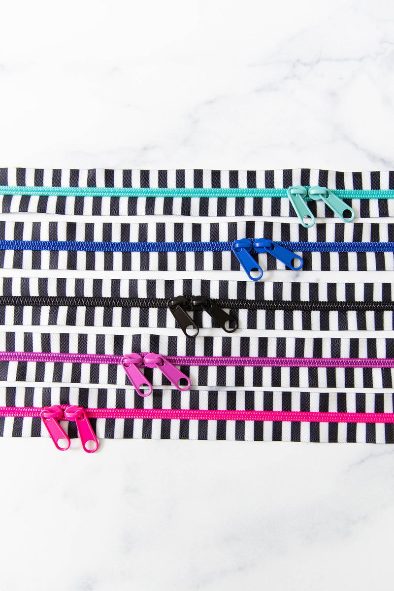 Striped 30" Zipper from Stitch Supply Co. Various Colors