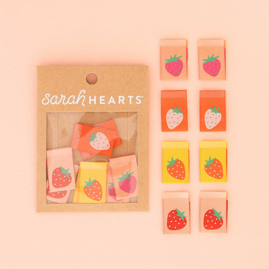 Strawberry Multipack Woven Labels from Sarah Hearts