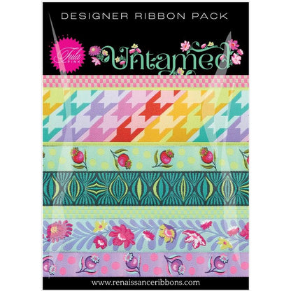 Designer Ribbon Pack of MOONBEAM Untamed by Tula Pink from Renaissance Ribbons