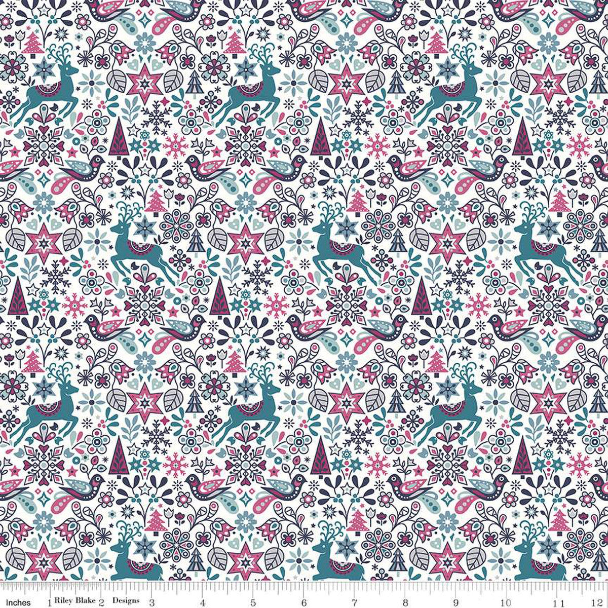 A Woodland Christmas Woodland Wonderland B, Liberty for Riley Blake