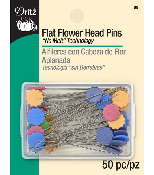 Flat Flower Pins 1.5in 50ct by Dritz