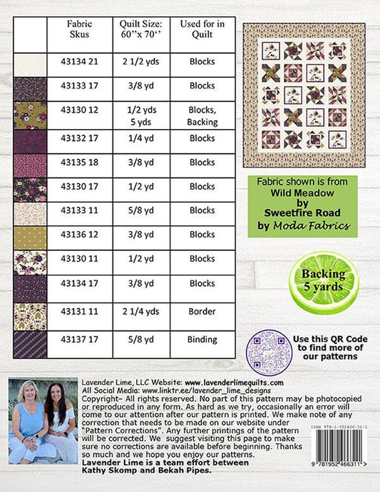 Meadow Sampler Book, Designs by Lavender Lime, Wild Meadow by Sweetfire Road