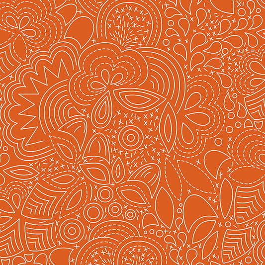 PAPRIKA Stitched from Century Prints - Hopscotch by Alison Glass, Andover