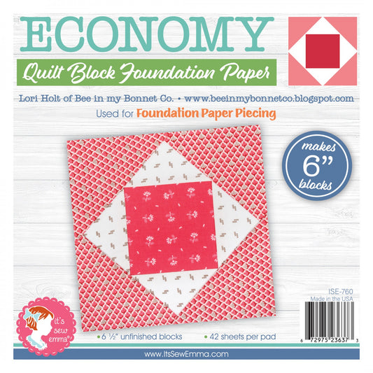 Economy Quilt Block 6in Foundation Paper Pad by Lori Holt/It's Sew Emma