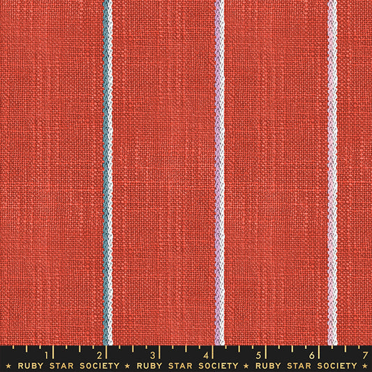 PERSIMMON Chore Coat, Linework, Heirloom Warp & Weft Wovens by Alexia Abegg, Ruby Star - Heavy Weight