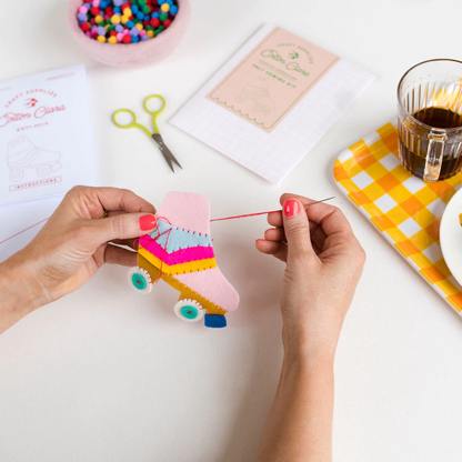 Felt Roller Skate Sewing Kit by Cotton Clara