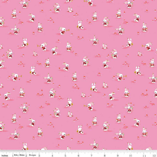 PINK, Rabbit Chase, Down the Rabbit Hole by Jill Howarth for Riley Blake Designs