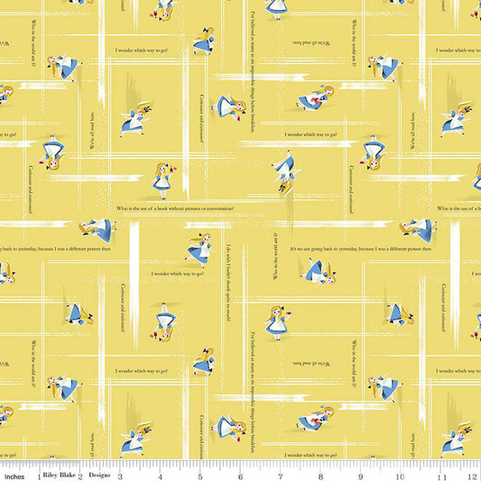 YELLOW, ALICE TOSS, Down the Rabbit Hole by Jill Howarth for Riley Blake Designs