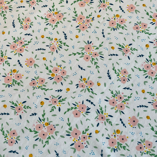 White Floral Knit from Art Gallery Fabrics