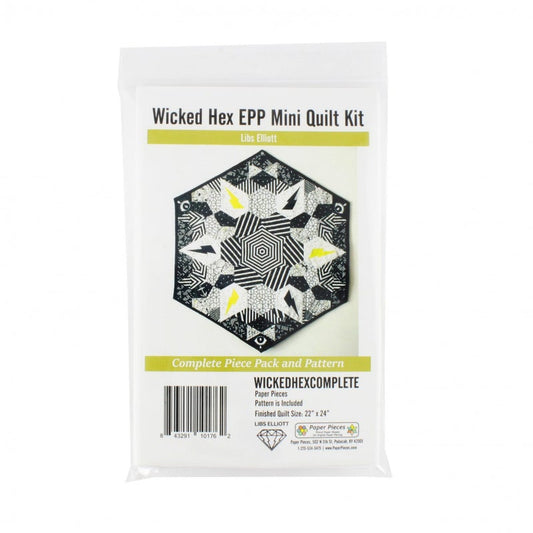 Paper Pieces Pack for Wicked Hex EPP Mini Quilt by Libs Elliot - Pattern Included